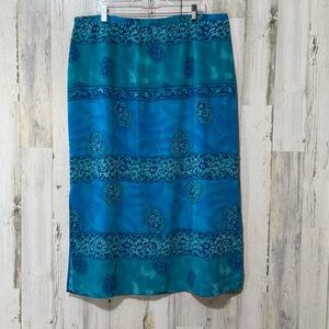 Worthington Teal and Blue Skirt